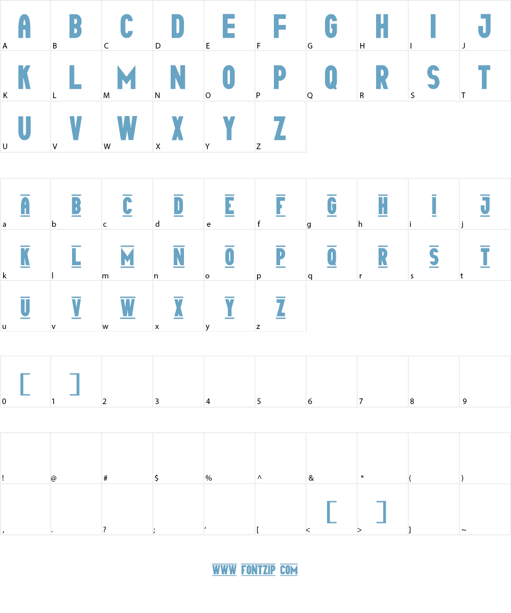 Tipo Capital1 St Font Character